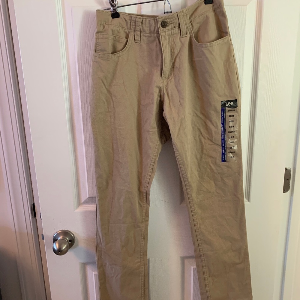 Lee Boys Size 18 Khaki Jeans Brand New